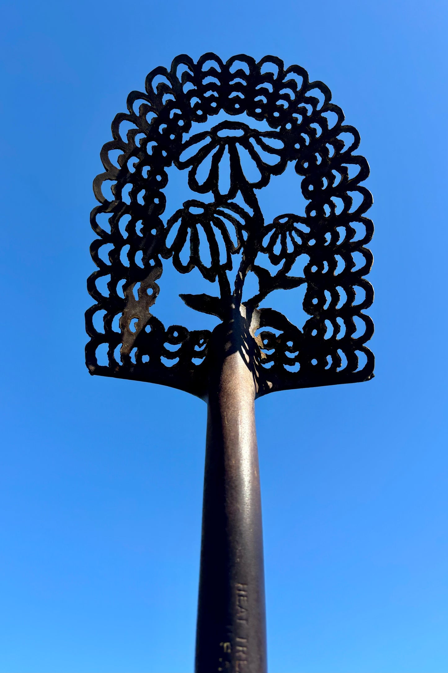 Antique Shovel Flower Silhouette - "Iron Blooms"