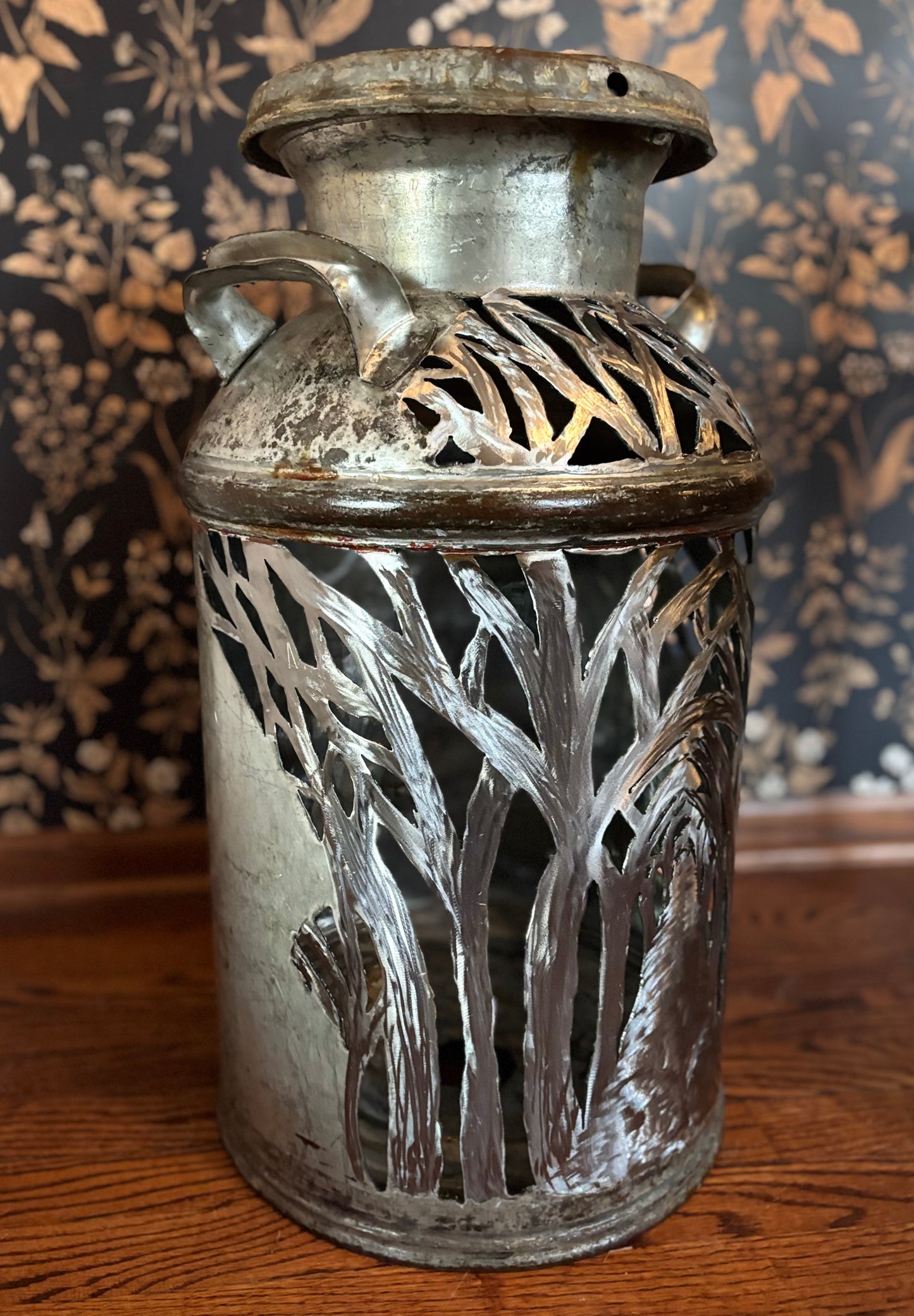 Vintage Milk Can Luminary - Into the Wood Design