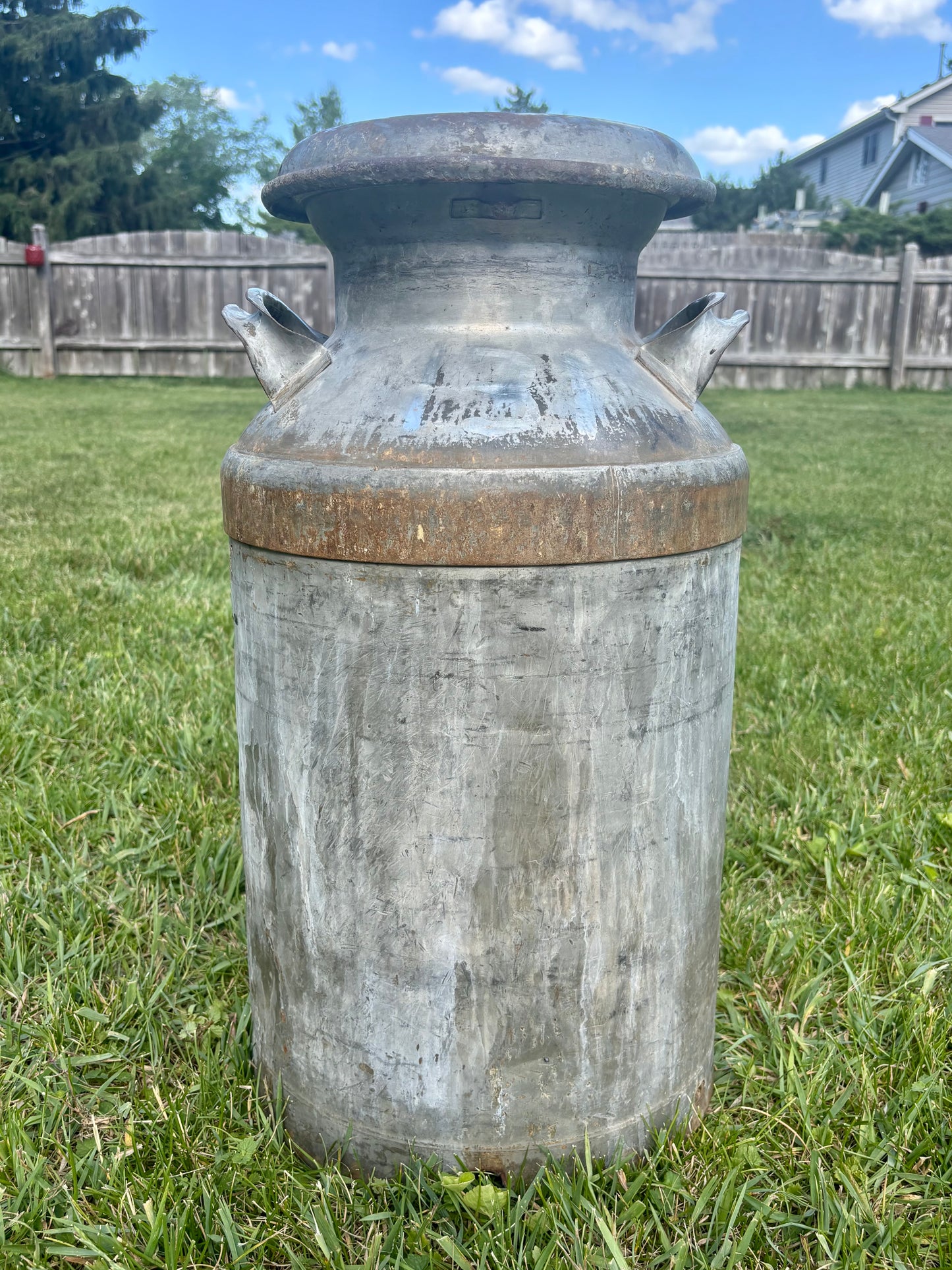 Vintage Milk Can - Flower, Butterfly and Bee Design