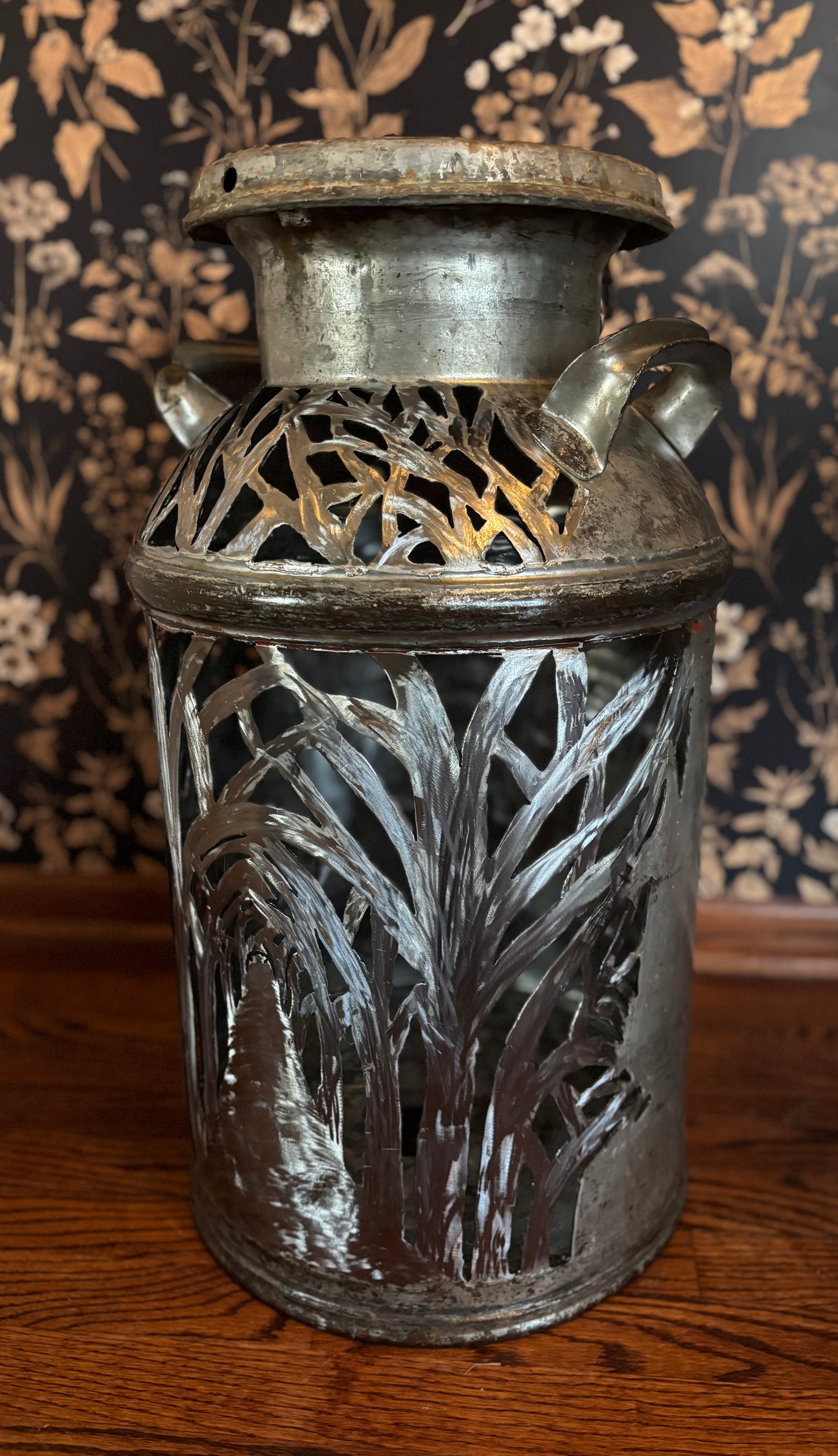 Vintage Milk Can Luminary - Into the Wood Design
