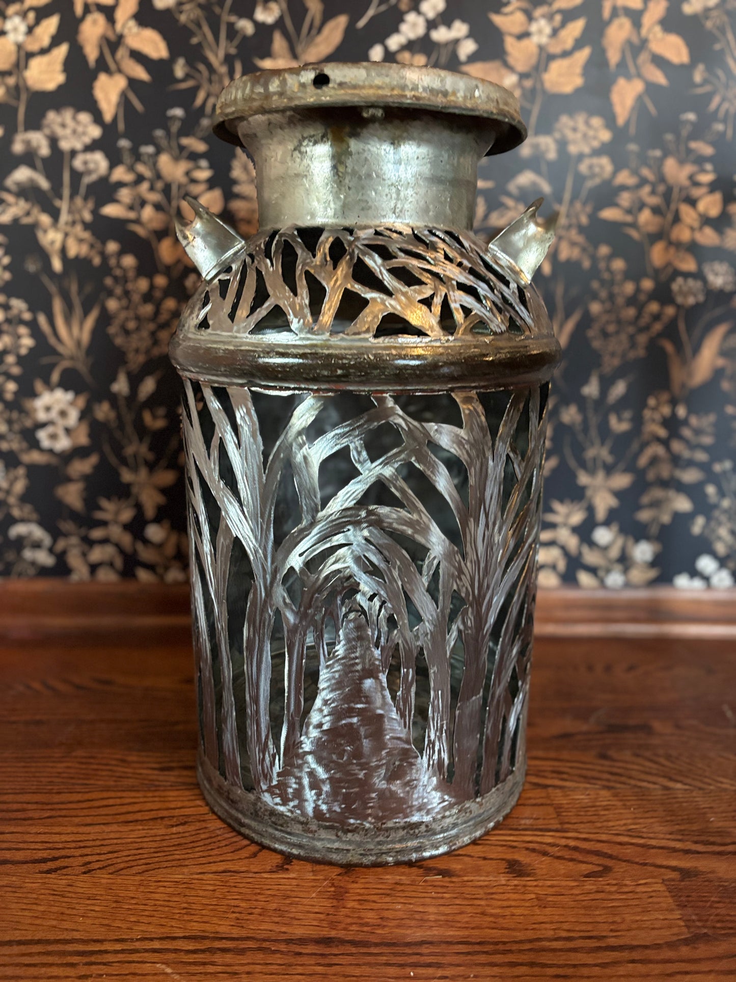 Vintage Milk Can Luminary - Into the Wood Design