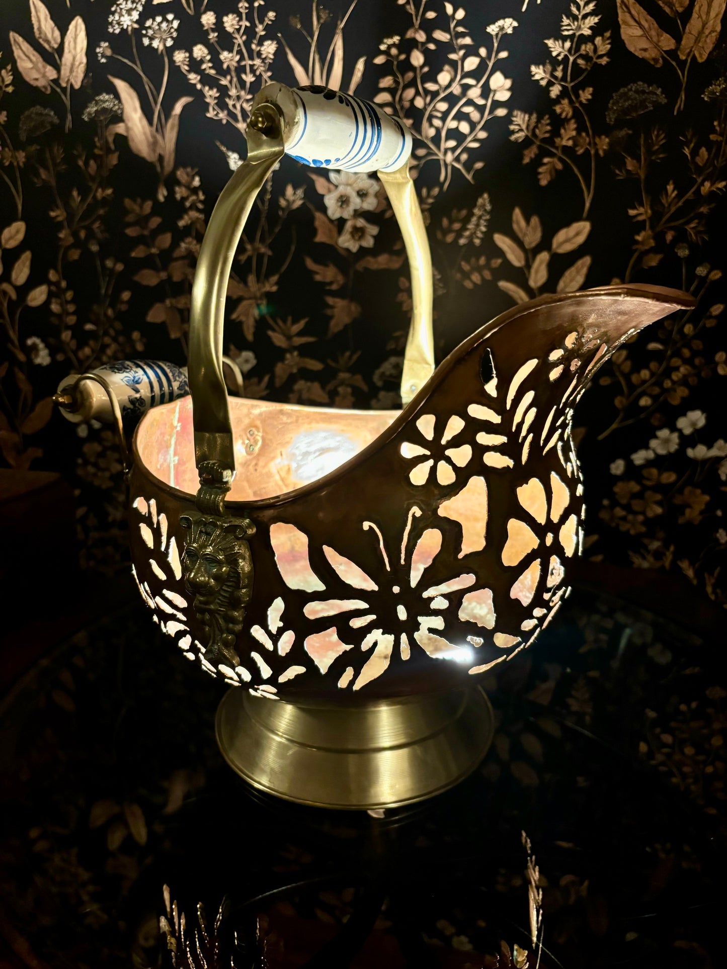 Handcrafted Copper and Brass Scuttle Luminary