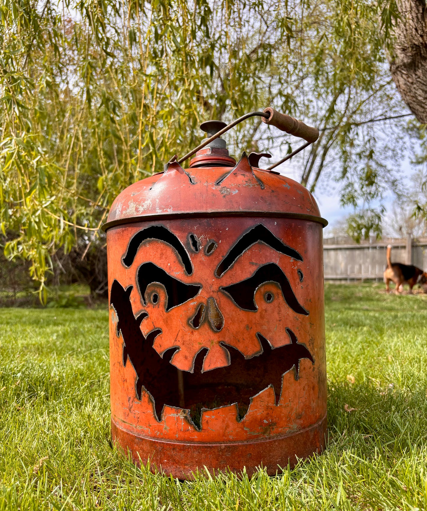Antique Gas Can Jack-o-Lantern