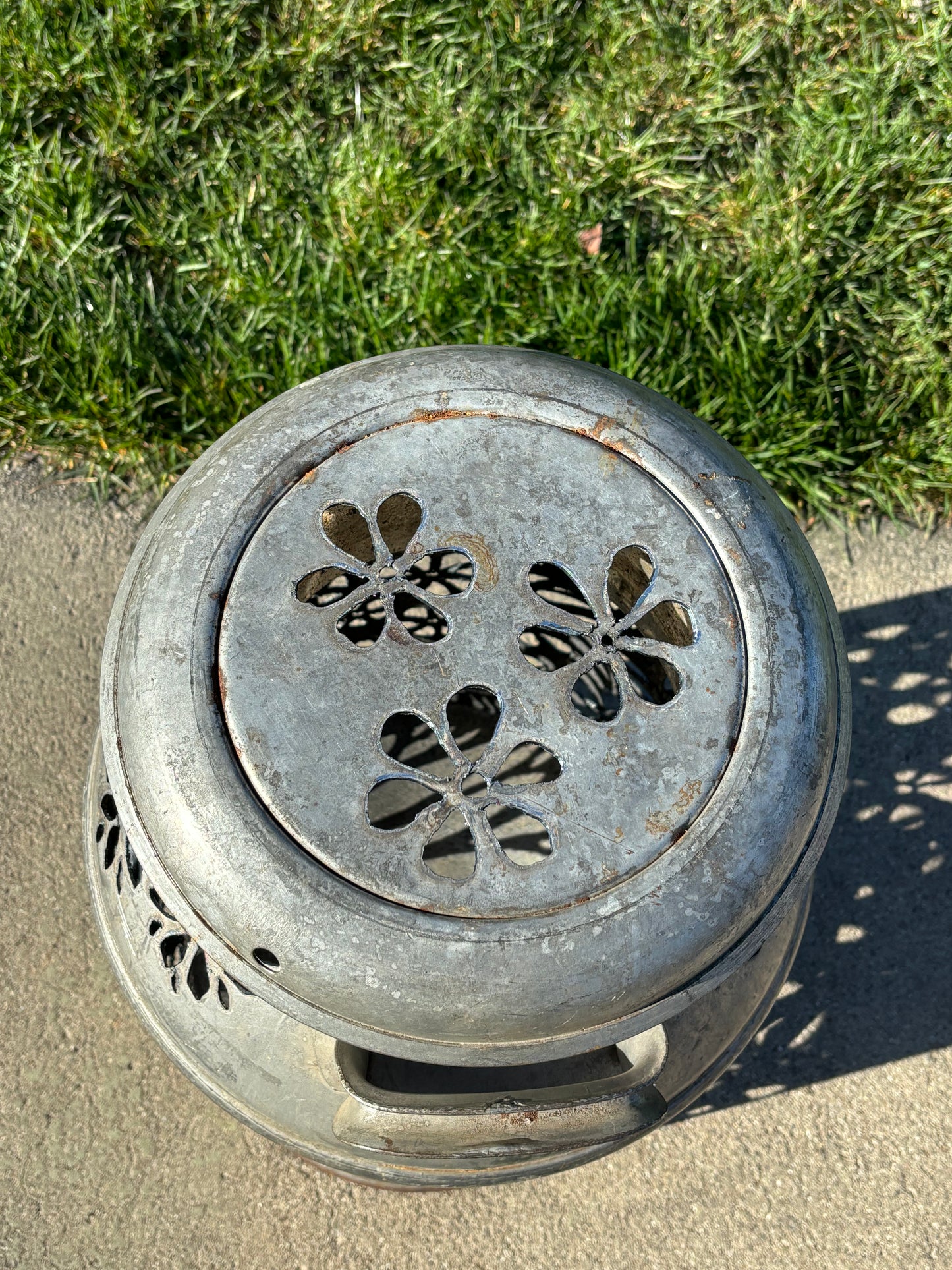 Vintage Milk Can Flower Luminary