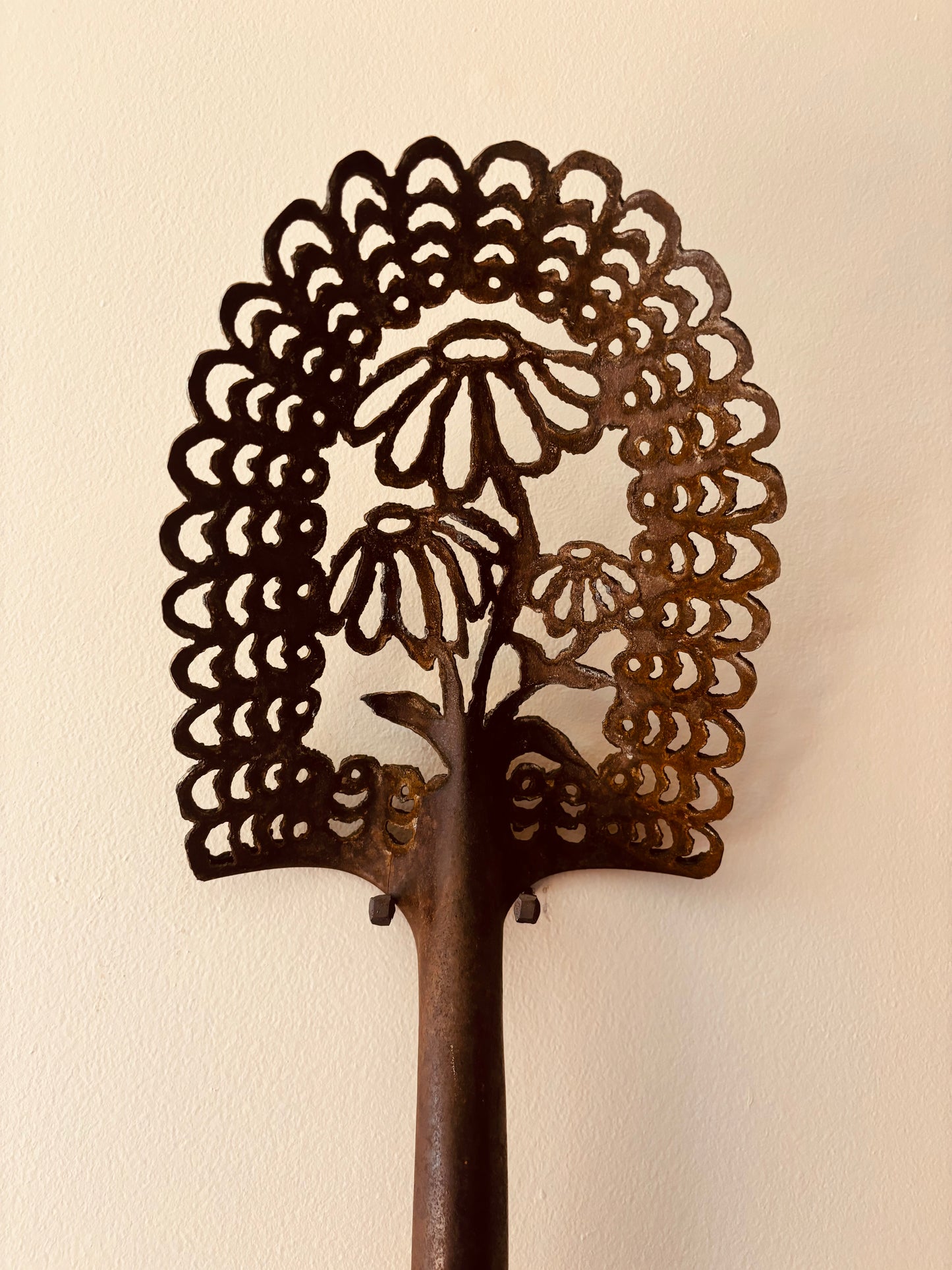 Antique Shovel Flower Silhouette - "Iron Blooms"