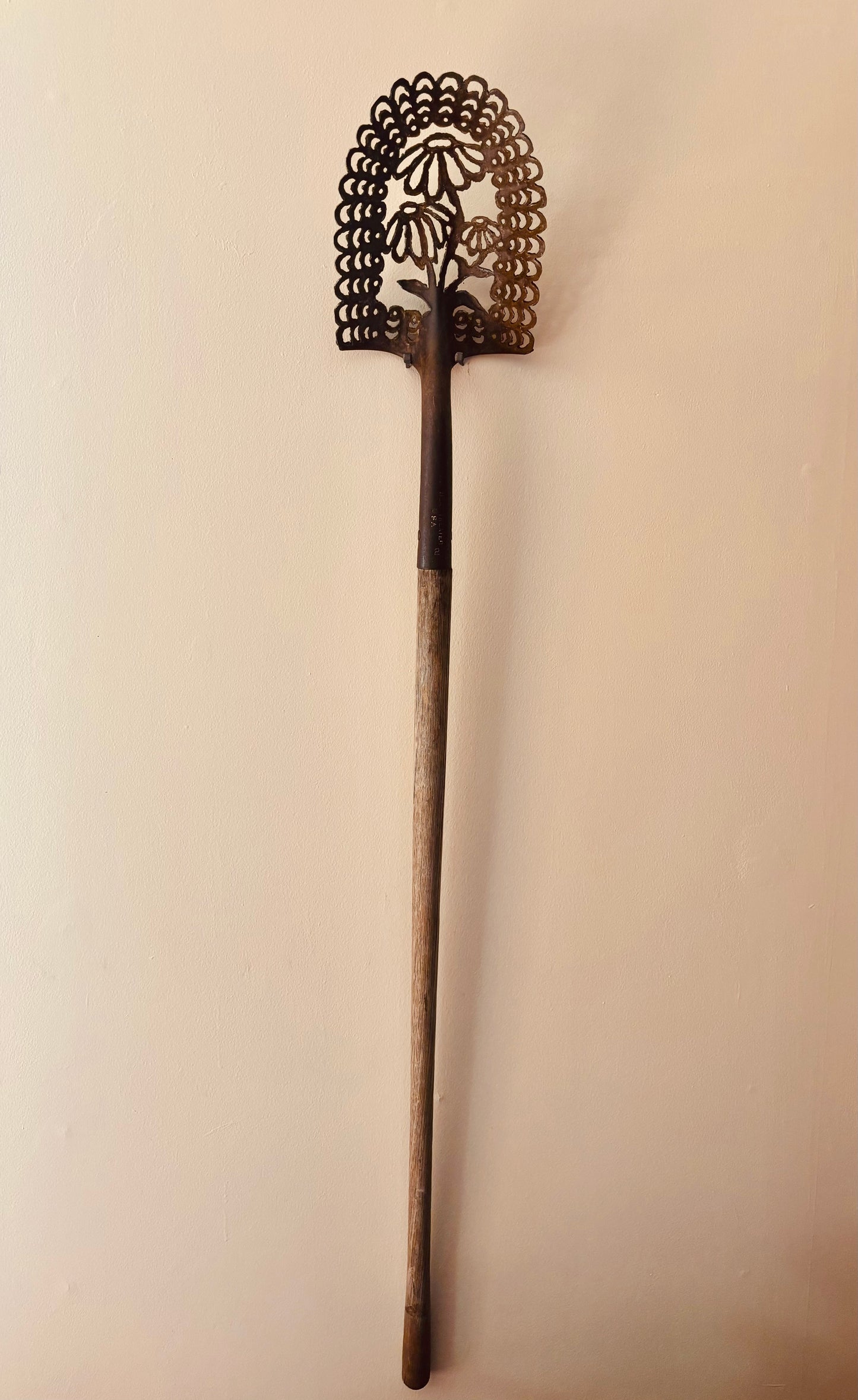 Antique Shovel Flower Silhouette - "Iron Blooms"