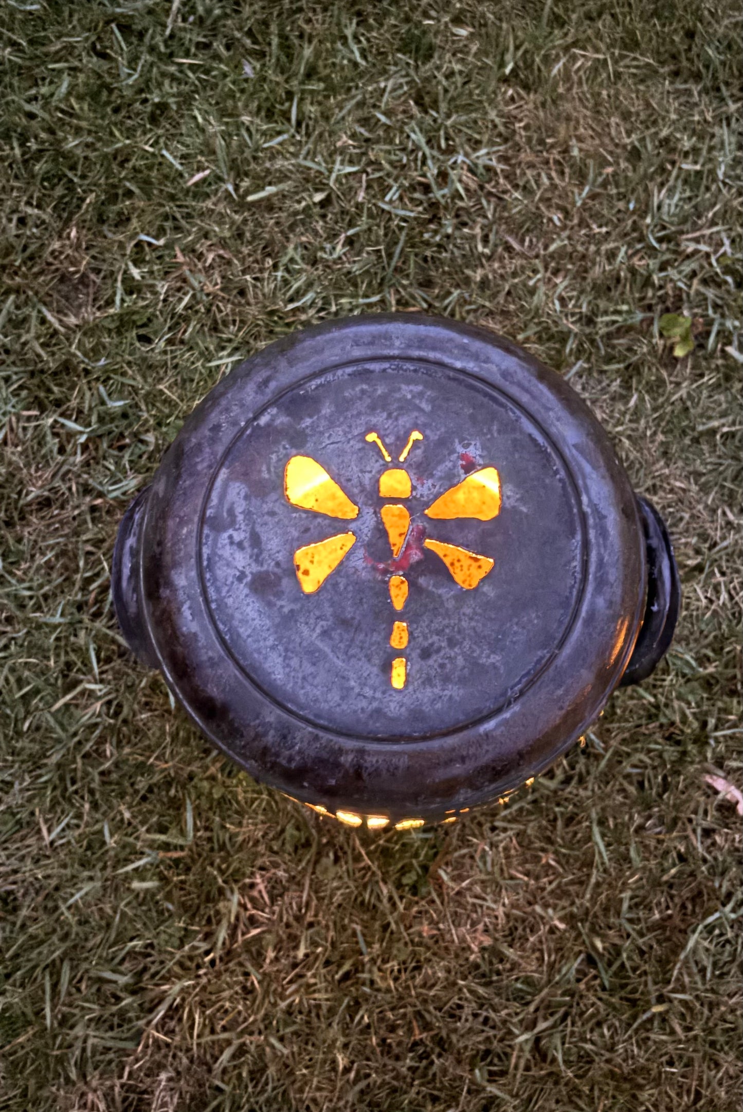 Vintage Milk Can - Dragonfly Design