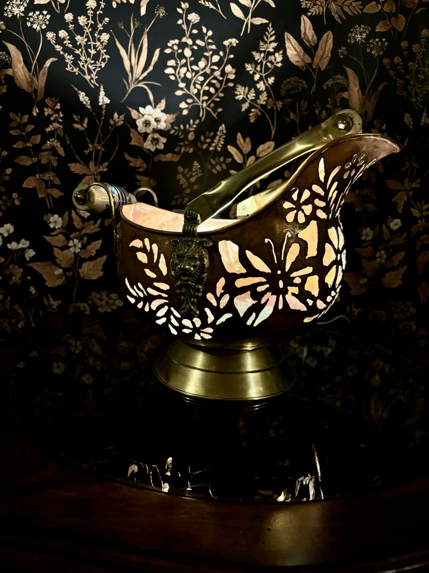 Handcrafted Copper and Brass Scuttle Luminary