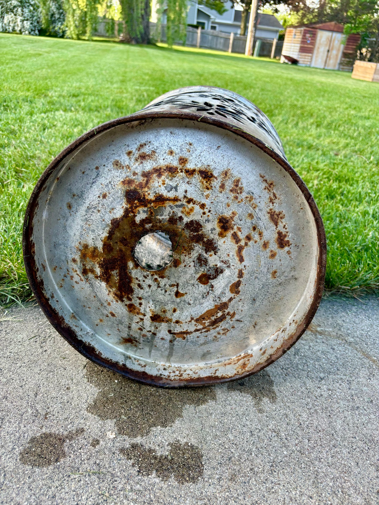 Vintage Milk Can Luminary - Dragonflies, Bees, Hummingbird