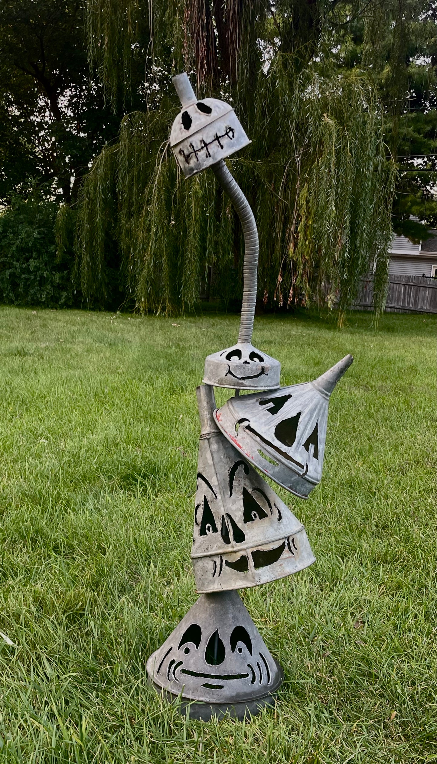 Vintage Funnels Tinman Totem (Five Funnels)