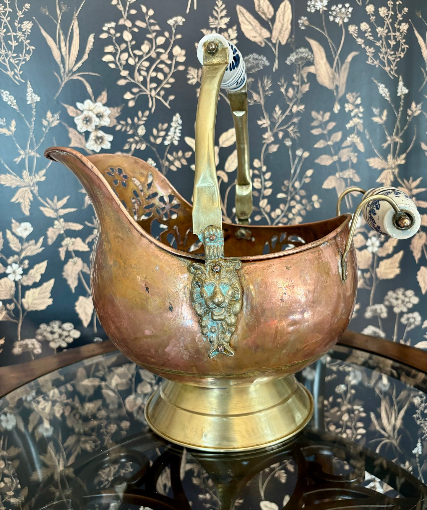 Handcrafted Copper and Brass Scuttle Luminary