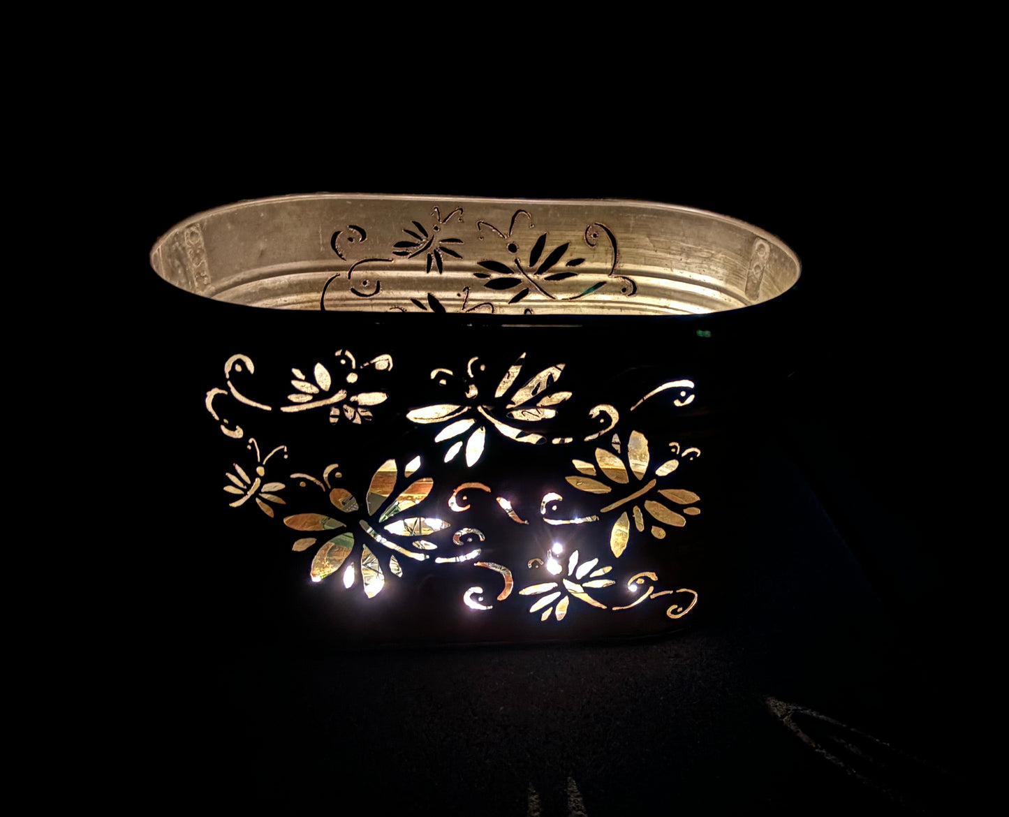 Vintage Dragonfly Copper Boiler Luminary