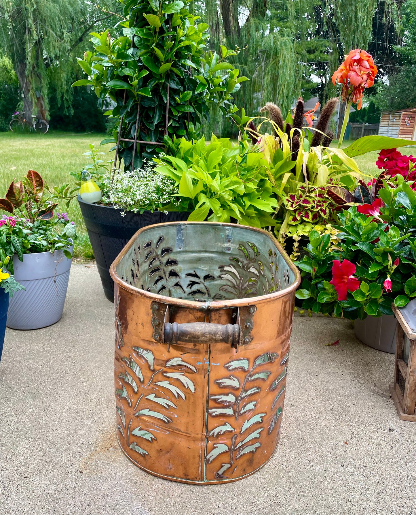 Vintage Copper Boiler Luminary