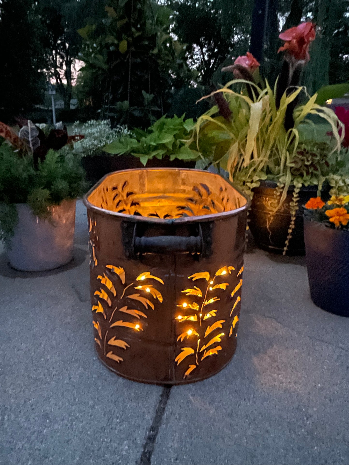Vintage Copper Boiler Luminary