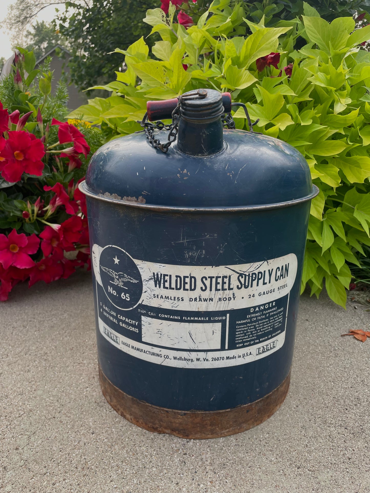 Spooky Antique Gas Can Jack-o-Lantern