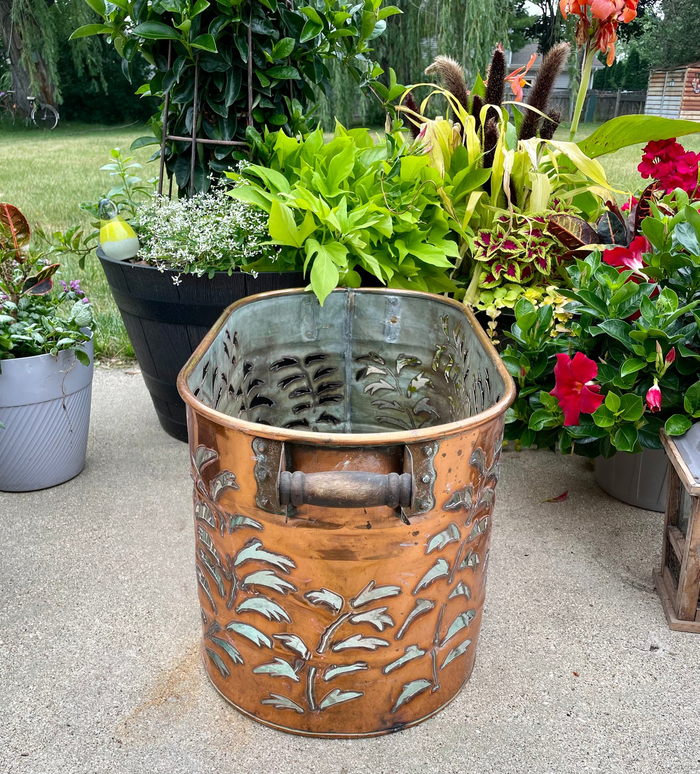 Vintage Copper Boiler Luminary