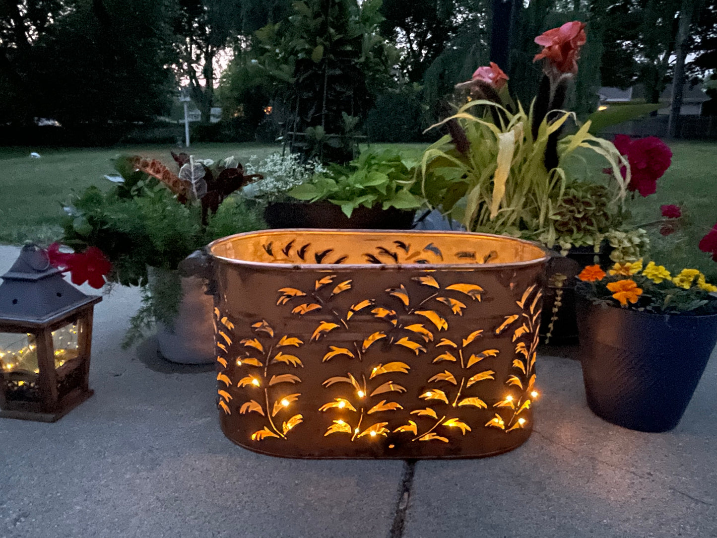 Vintage Copper Boiler Luminary