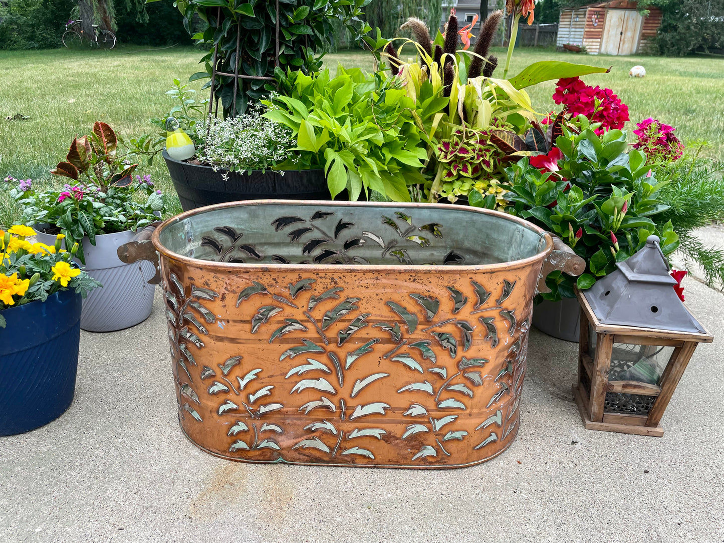 Vintage Copper Boiler Luminary