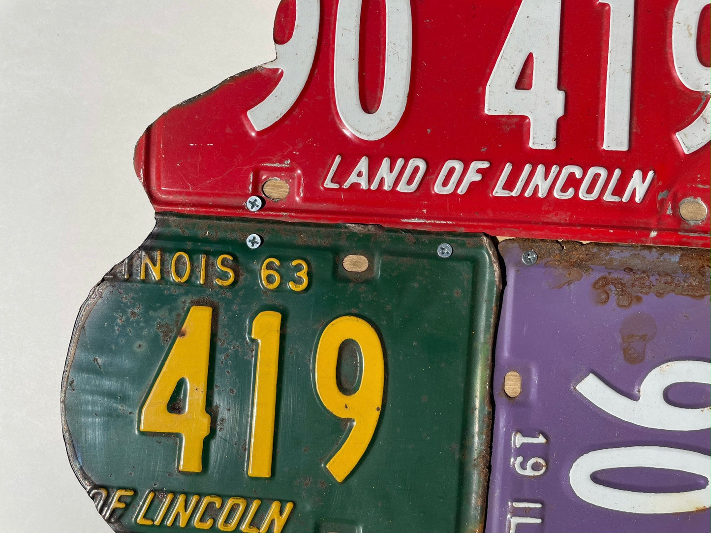 Genuine Illinois License Plate Wall Art