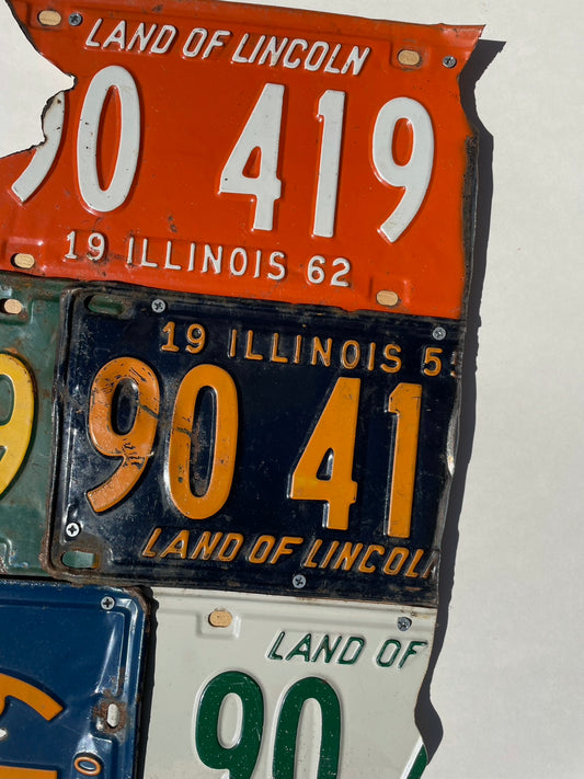 Genuine Illinois License Plate Wall Art