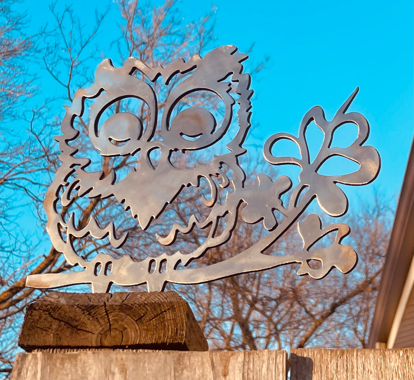 Owl Metal Garden Stake
