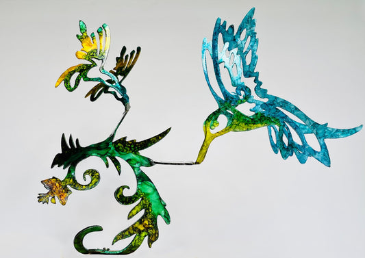 Hummingbirds, Hand Painted