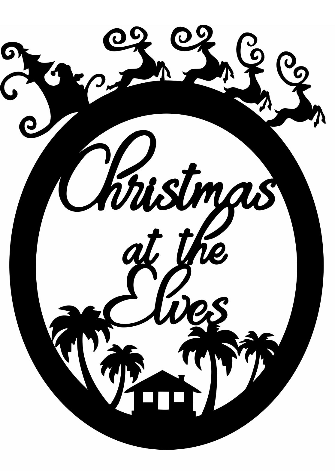 Santa’s Sleigh Custom Christmas Sign