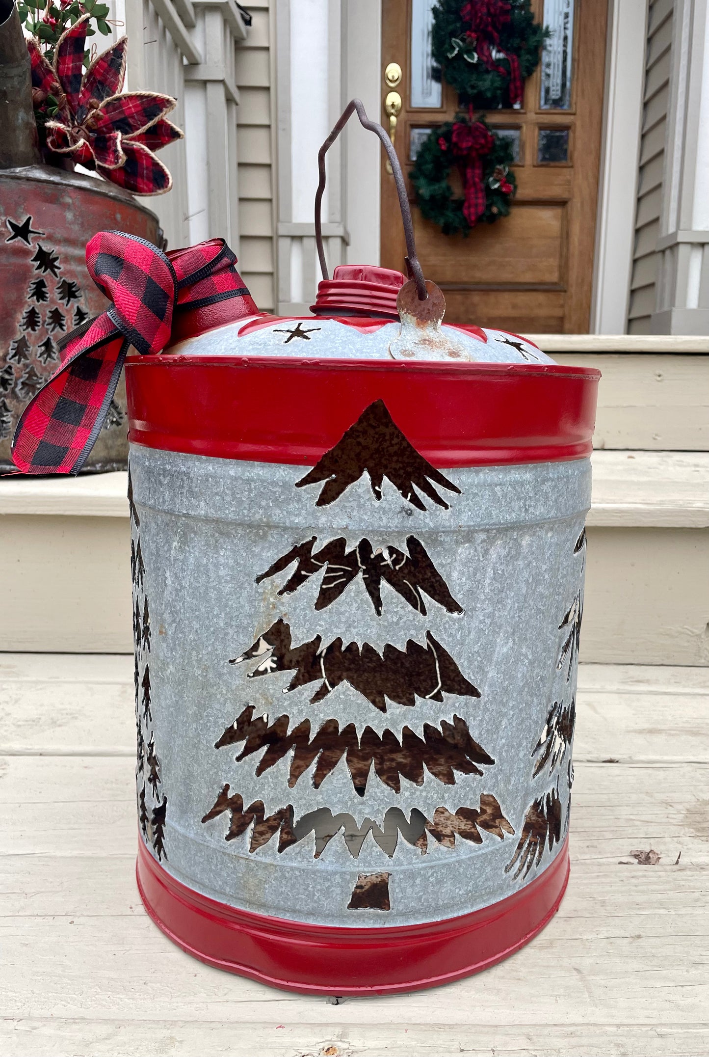 Large Christmas Tree Gas Can Luminary