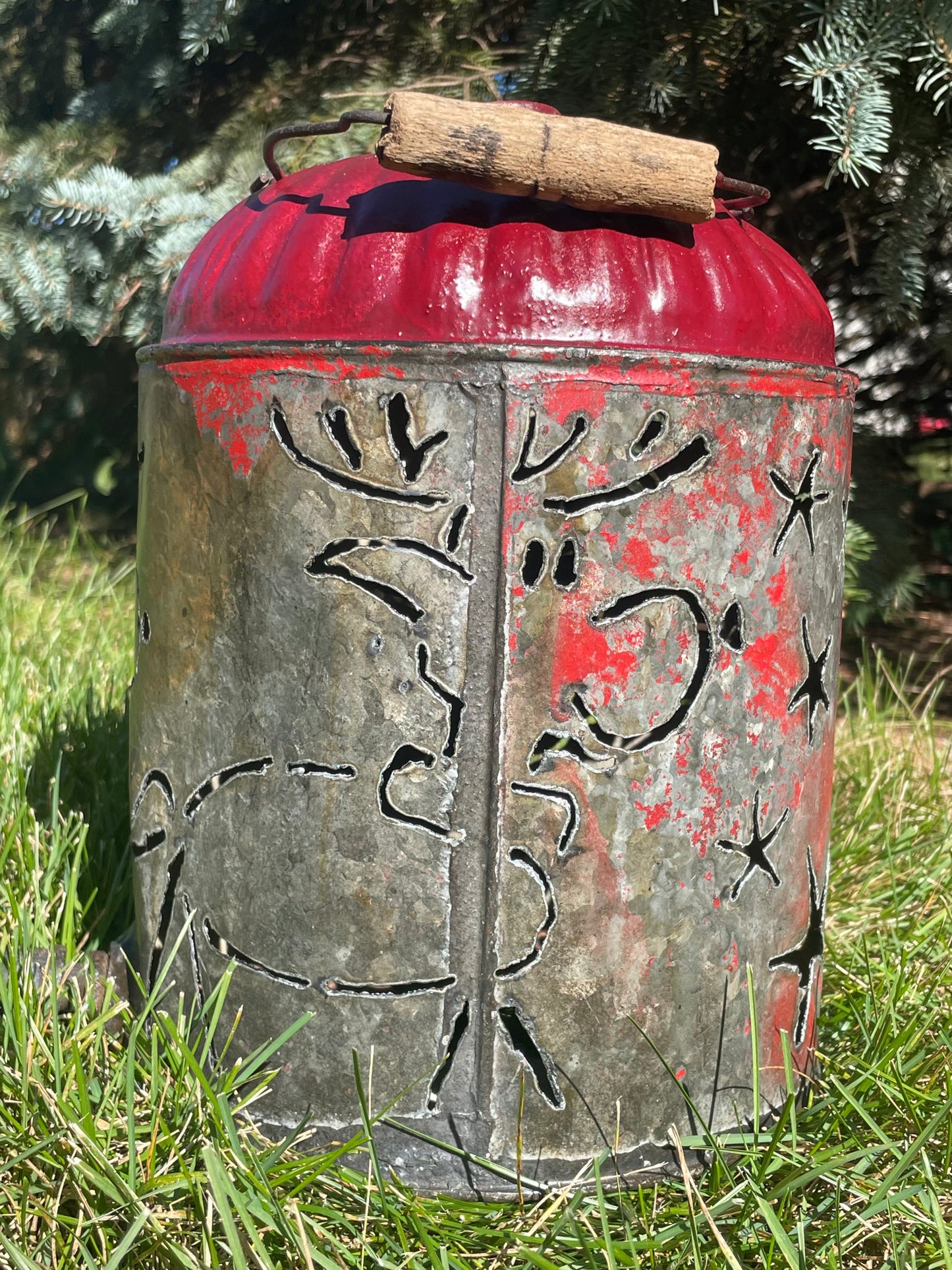 Vintage Christmas Santa Luminary