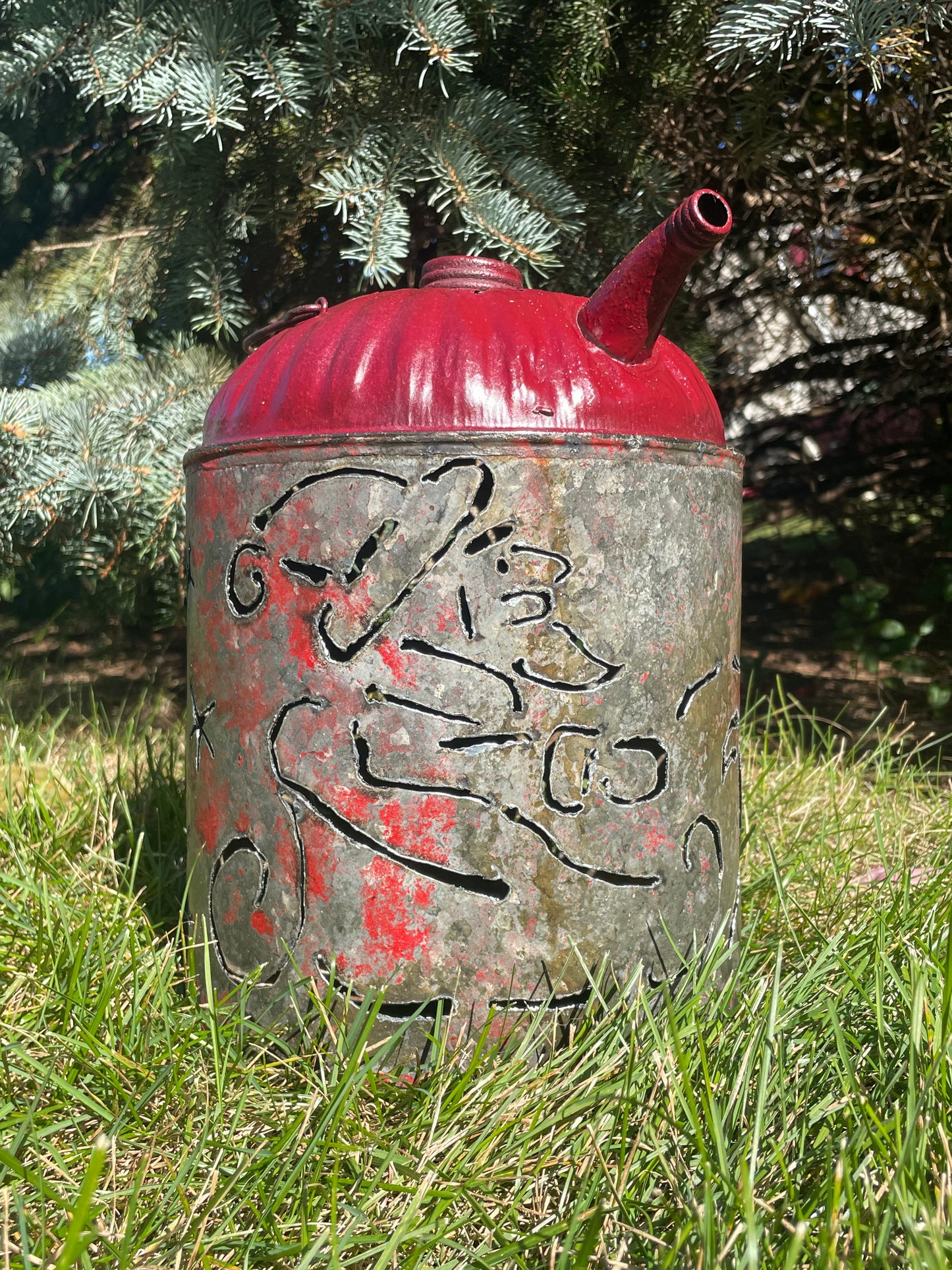 Vintage Christmas Santa Luminary