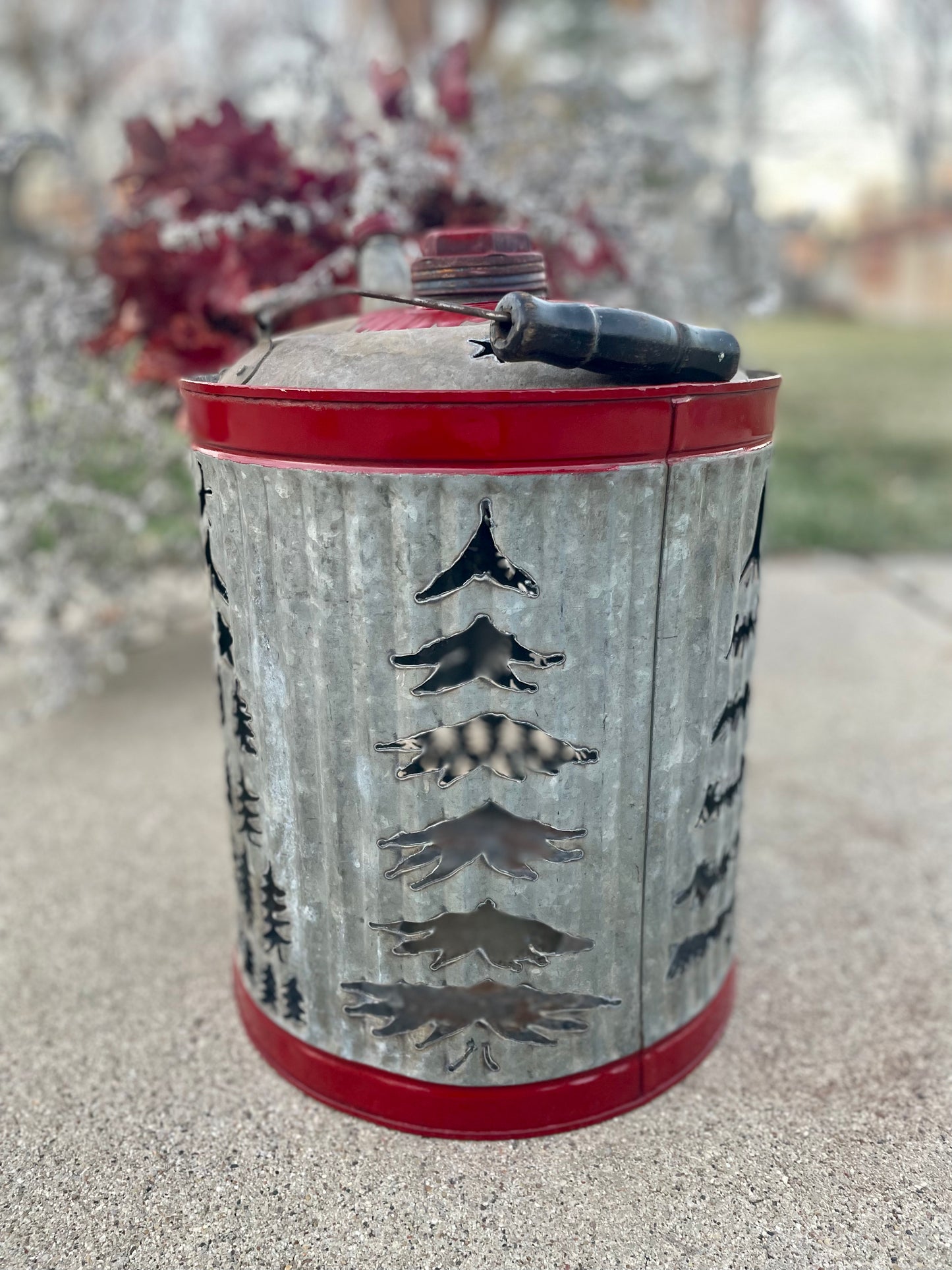 Large Christmas Tree Gas Can Luminary