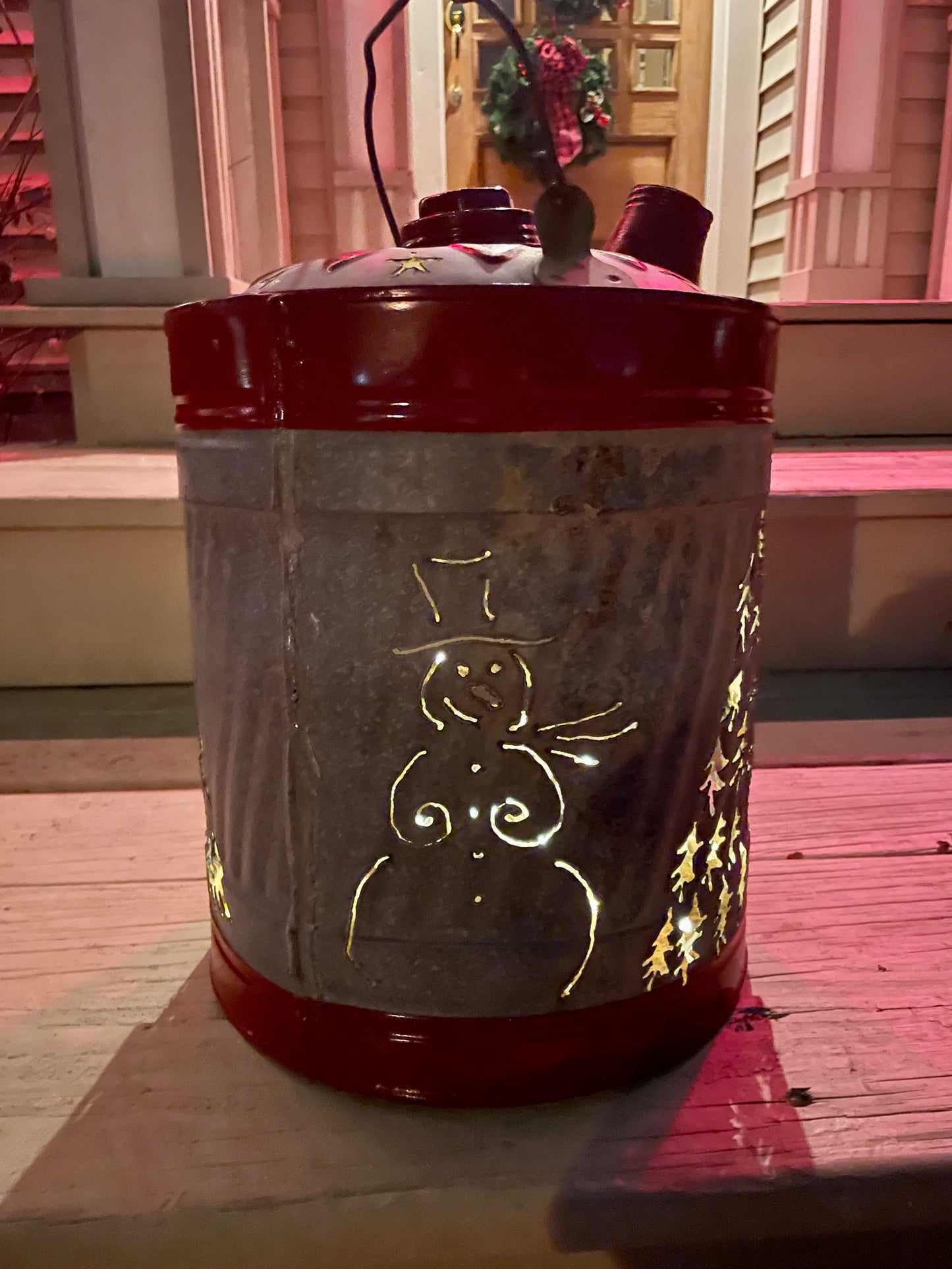 Large Christmas Tree Gas Can Luminary