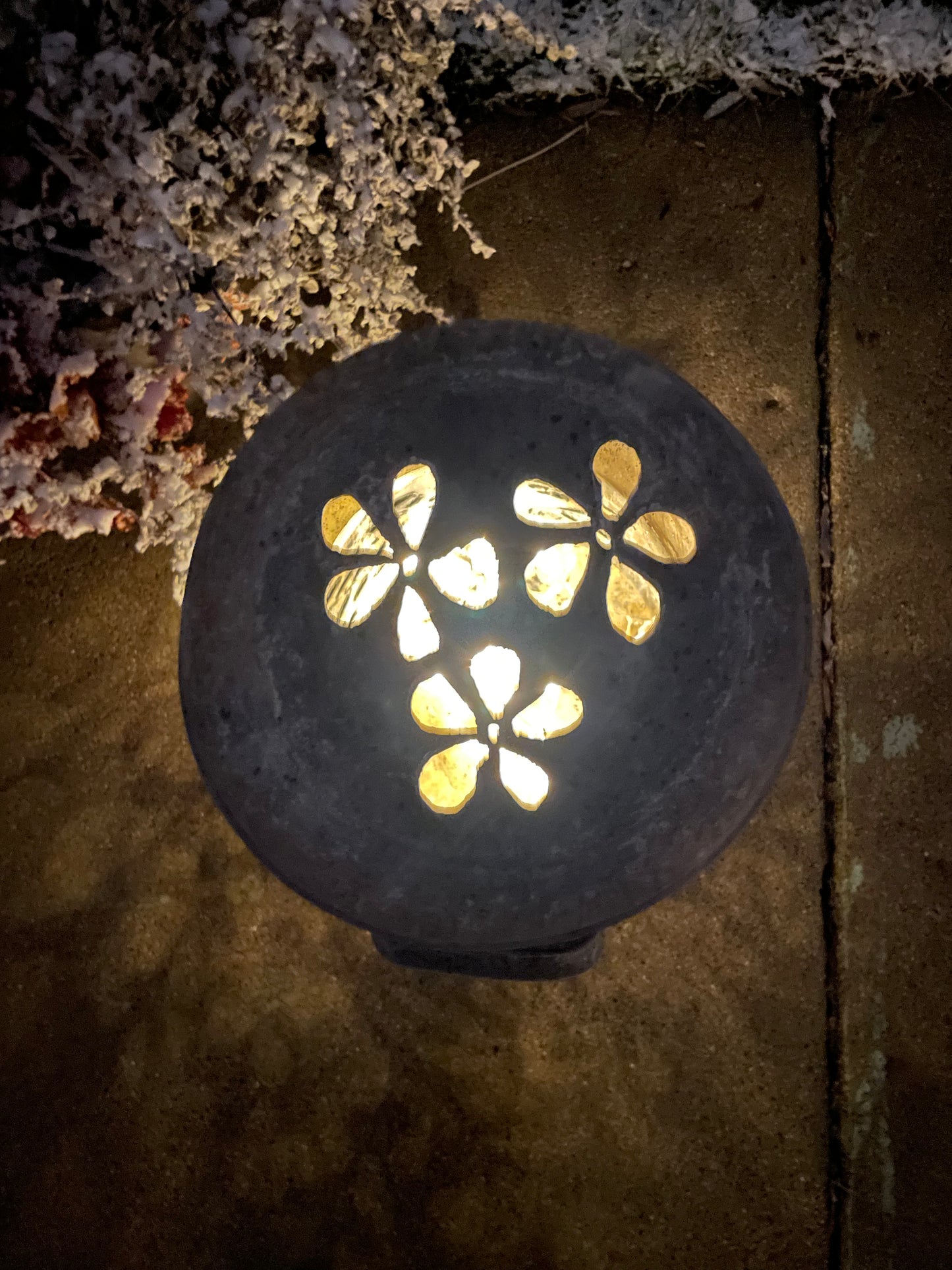 Vintage Milk Can Flower Luminary - Hand Cut