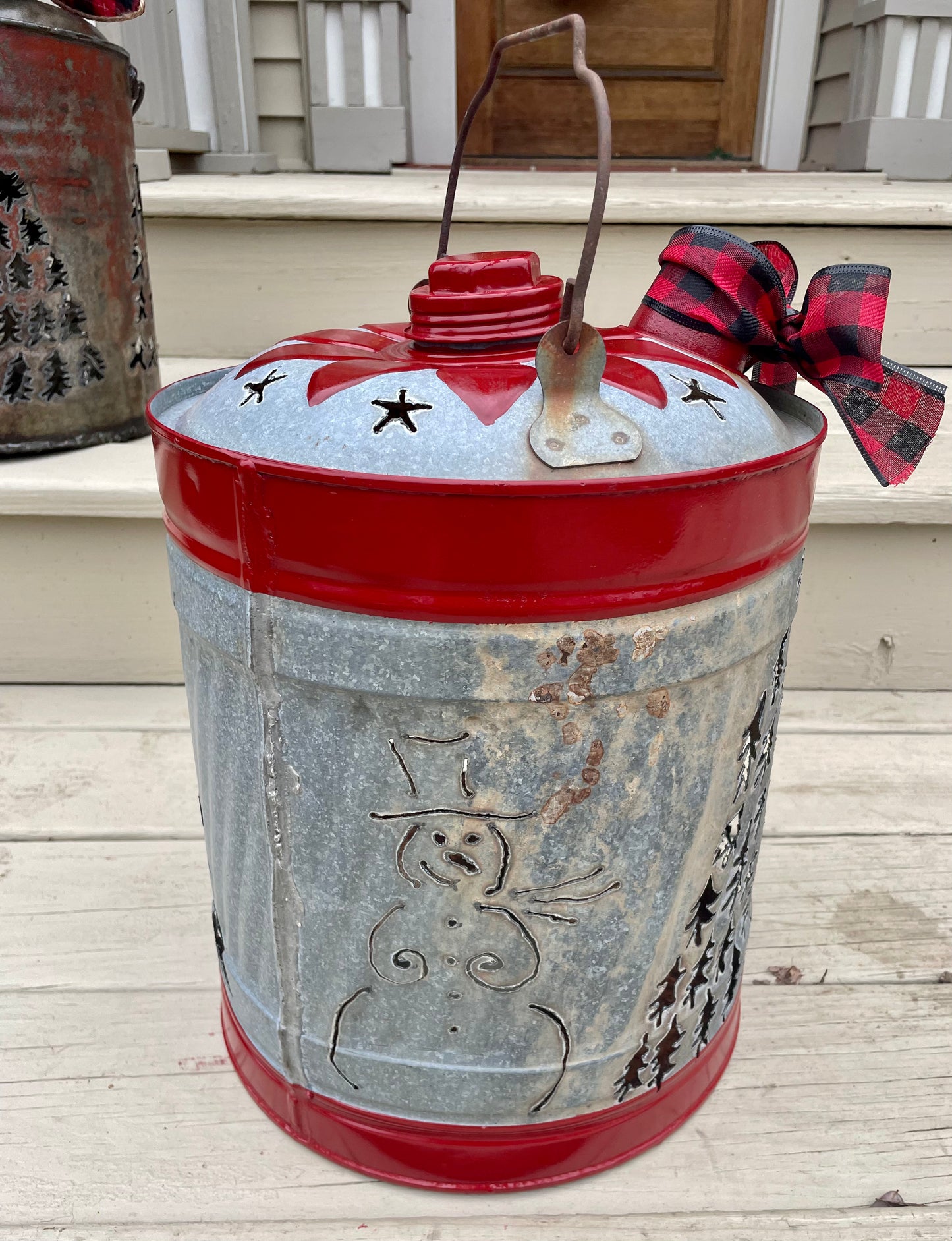 Large Christmas Tree Gas Can Luminary