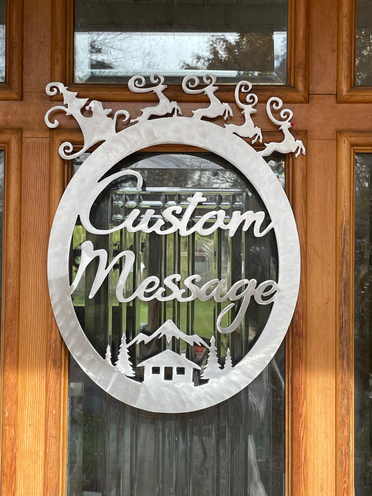 Santa’s Sleigh Custom Christmas Sign