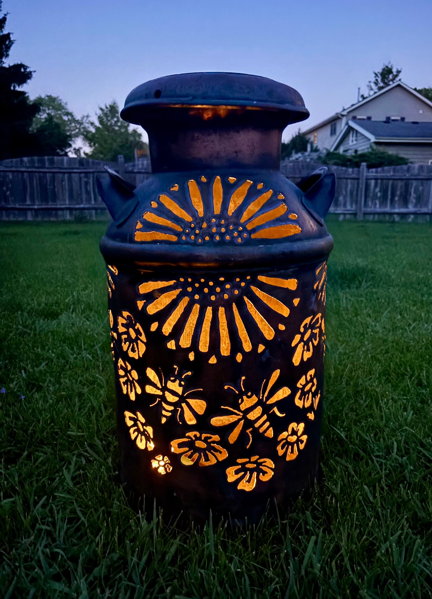 Milk Cans and Antique Luminaries