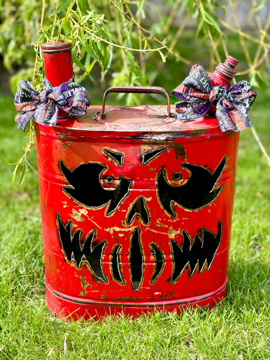 Antique Cutie Gas Can Jack-o-Lantern