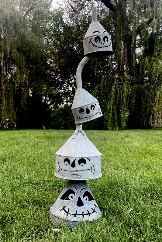 Vintage Funnels Tinman Totem (Four Funnels)