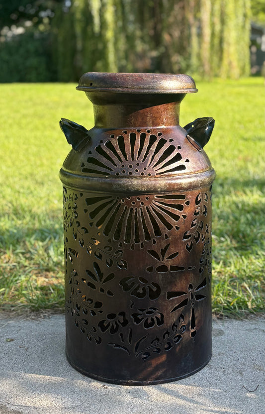1937 Vintage Milk Can  - Dragonfly  Design