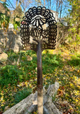Antique Shovel - Hand Cut - Flower Silhouette