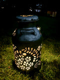 Vintage Milk Can Flower Luminary
