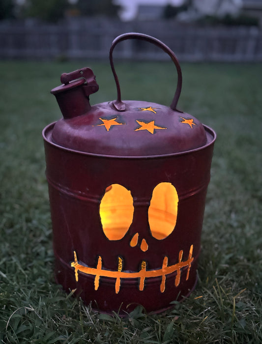 Antique Gas Can Jack-o-Lantern