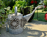 Vintage Watering Can Flower Luminary