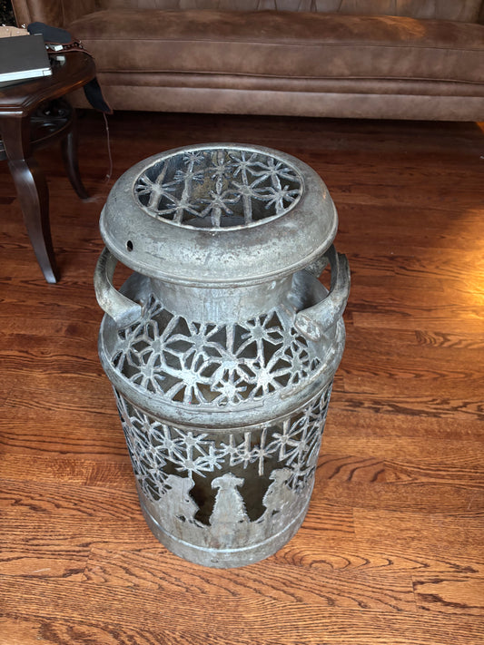 Dog and Star Milk Can