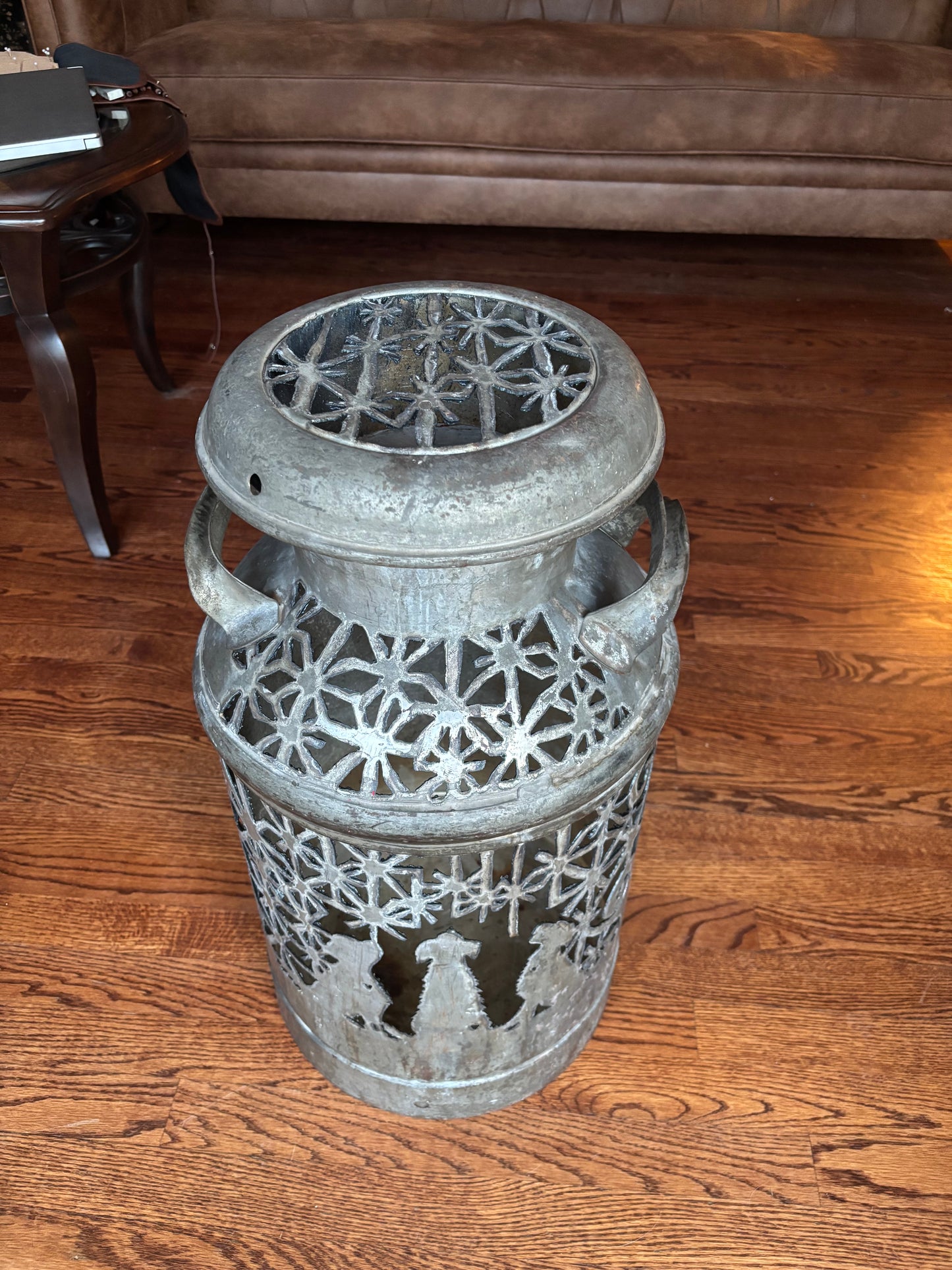 Dog and Star Milk Can
