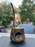 Mini Copper Watering Can Jack-o-Lantern