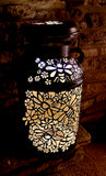 Vintage Handcrafted Milk Can -  Bee and Flower Design