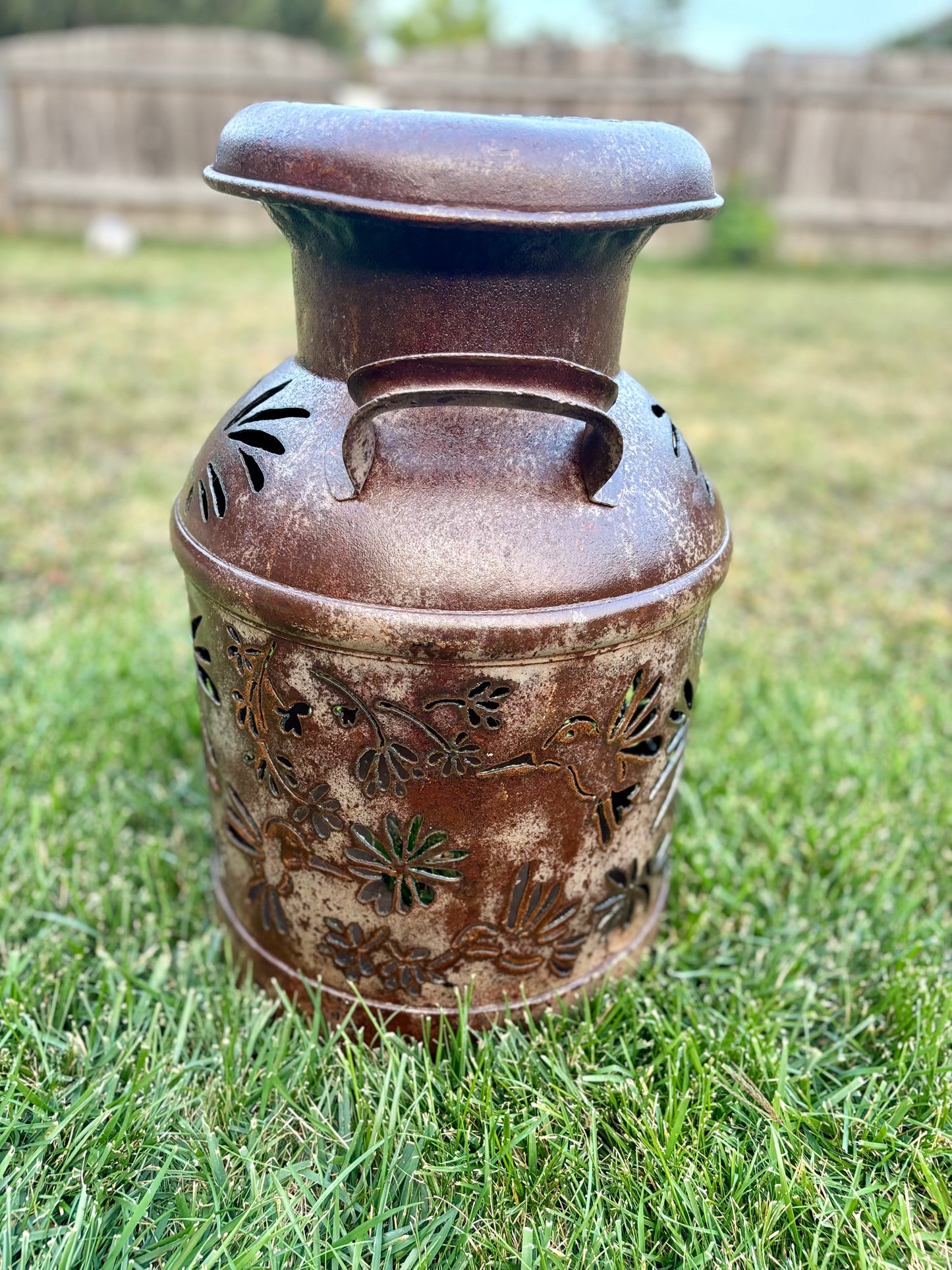 Hummingbird Milk Can