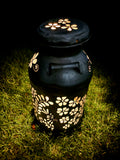 Vintage Milk Can Flower Luminary