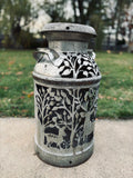 Antique Milk Can - Deer in the Forest